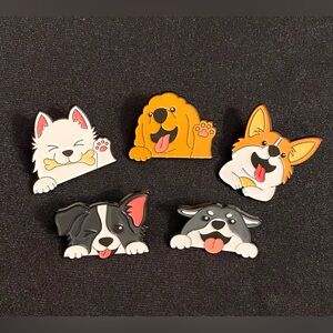 Happy Puppies! Cute Dog Enamel Pin/Magnets | Bundle 3 in closet for $24